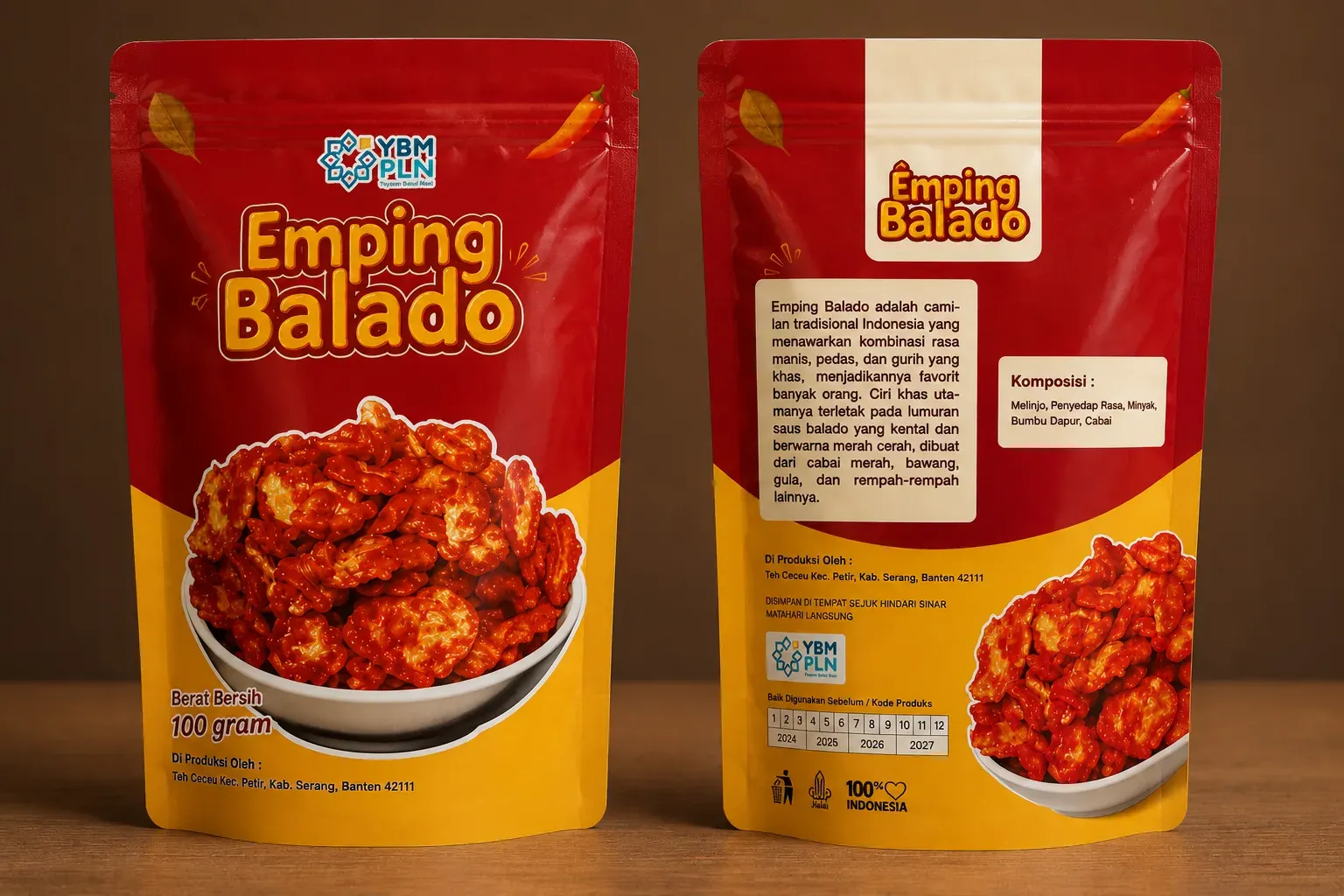 Emping Balado 100gr
