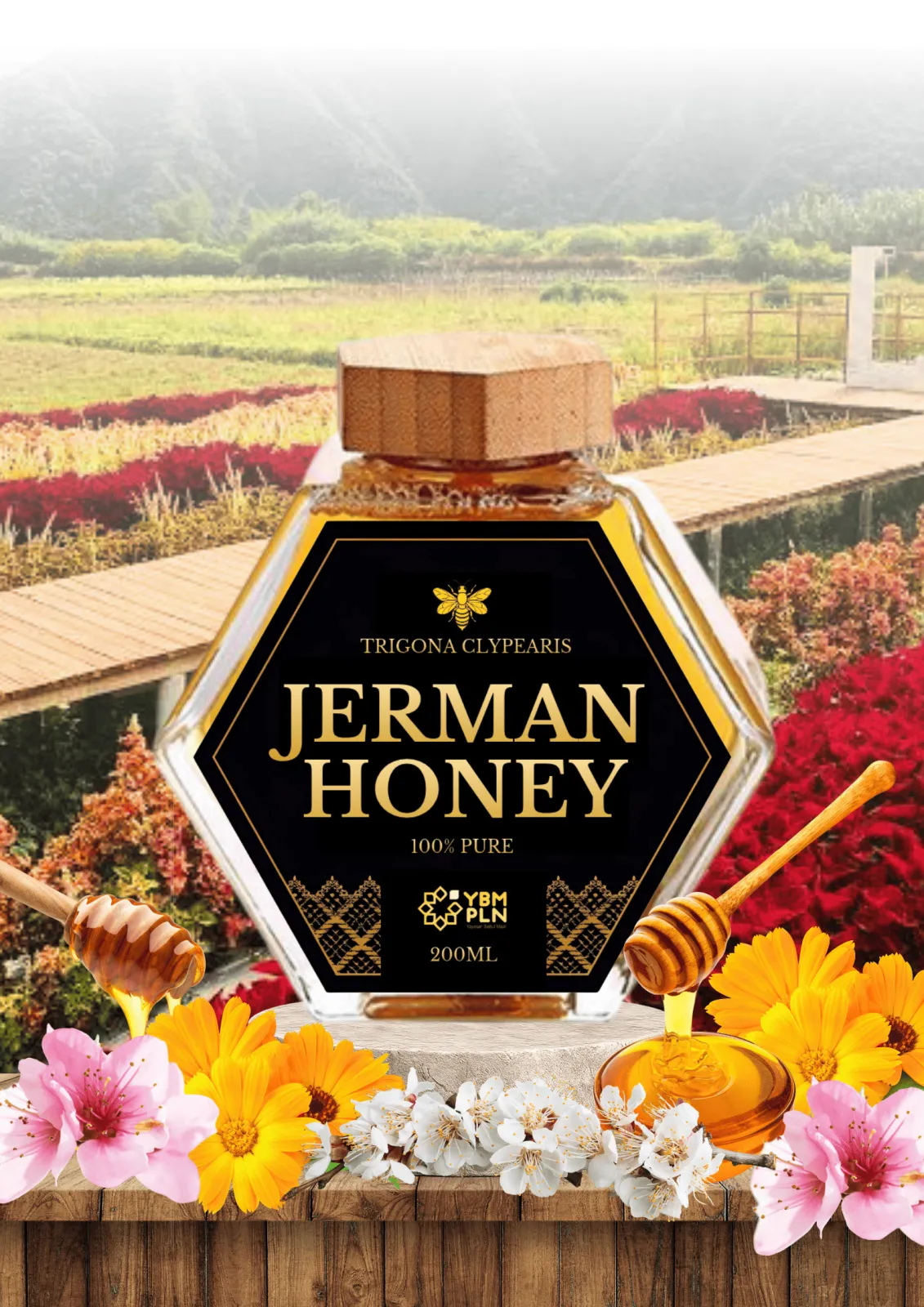 JERMAN HONEY | Madu Trigona Murni 100% | 200 ml