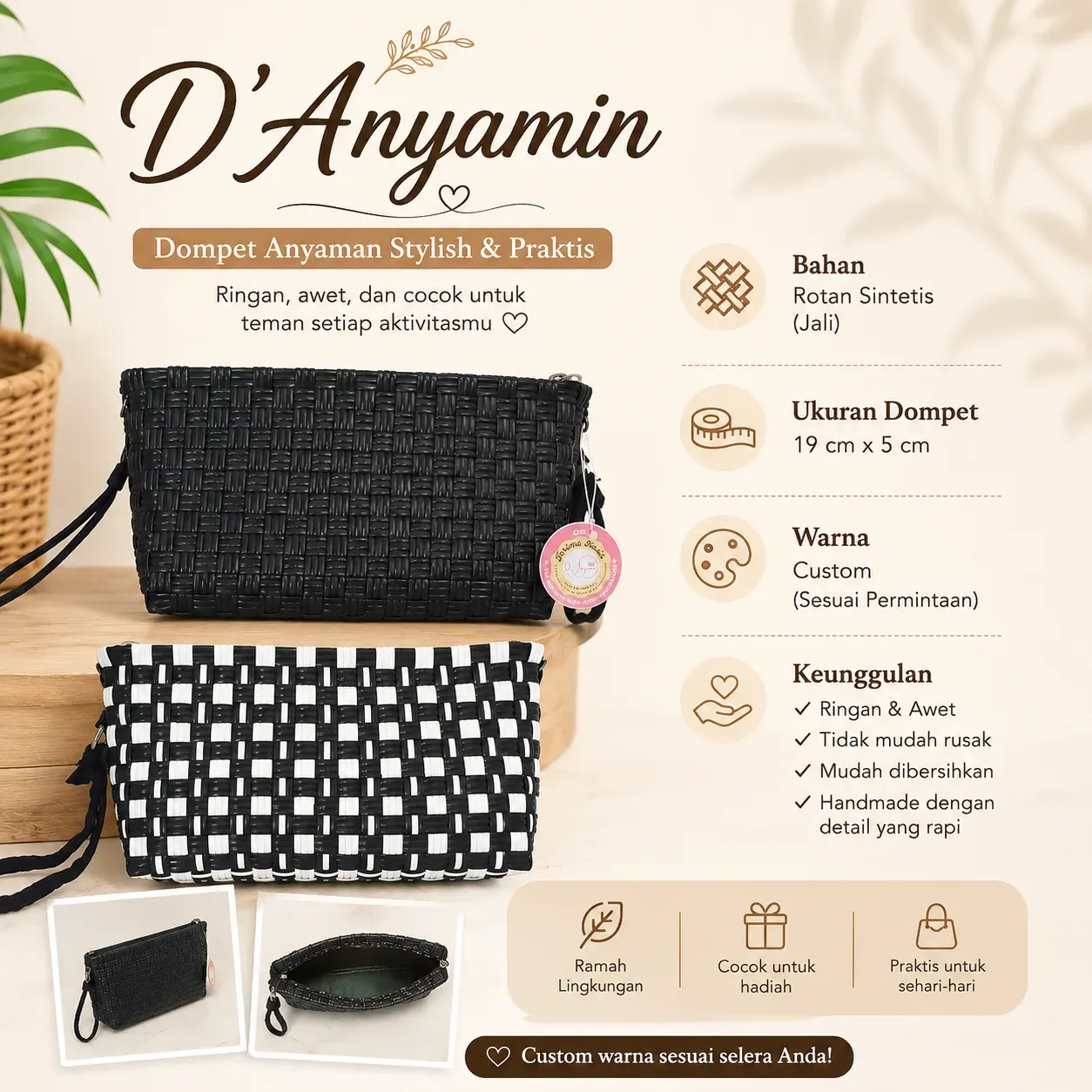Tas Anyaman Dompet