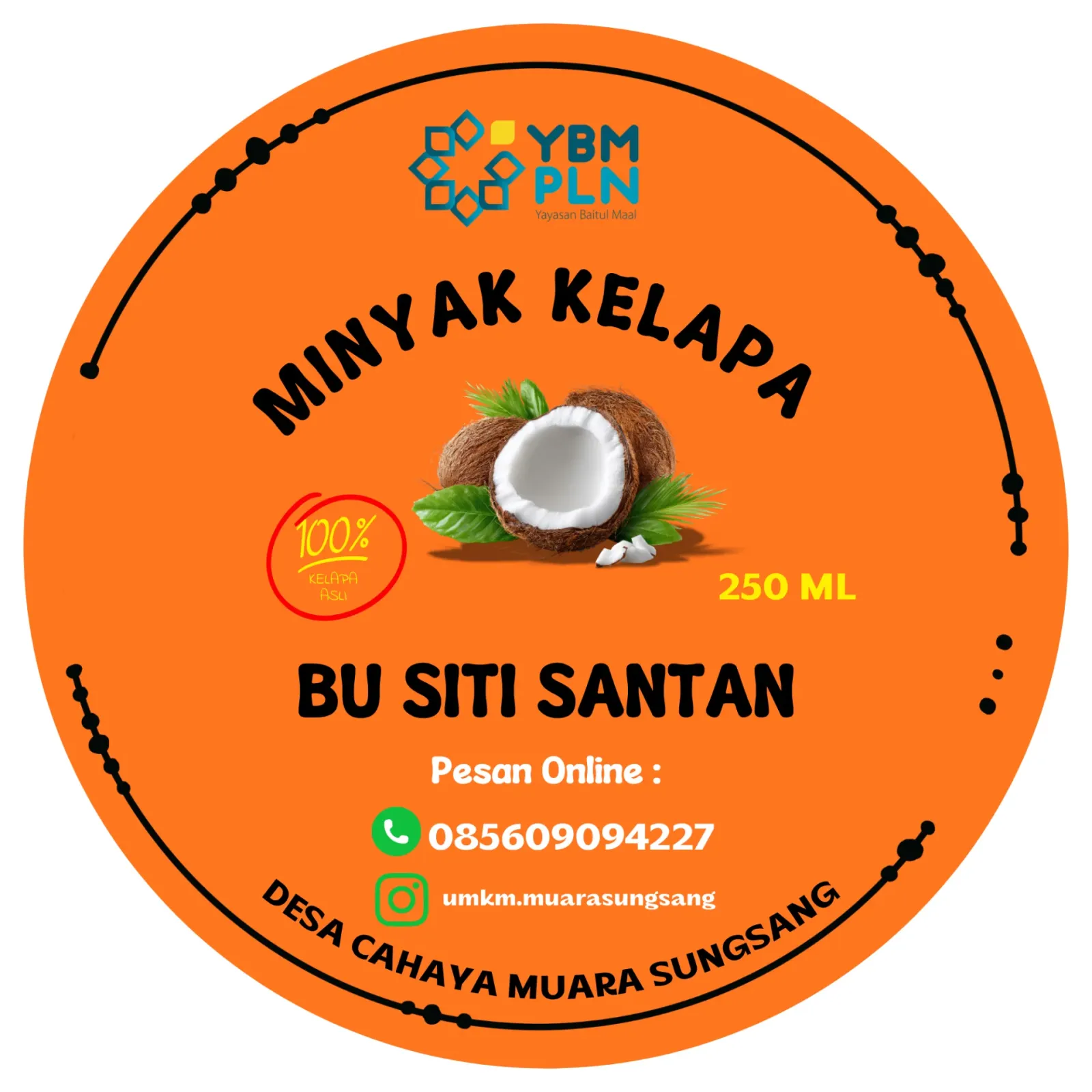 Logo Minyak Kelapa Bu Siti Santan